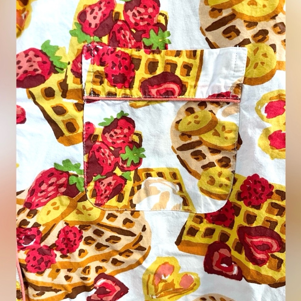 Printfresh Waffles in Bed 3x TOP ONLY Longsleeve Anthropologie Pajamas - Picture 6 of 7